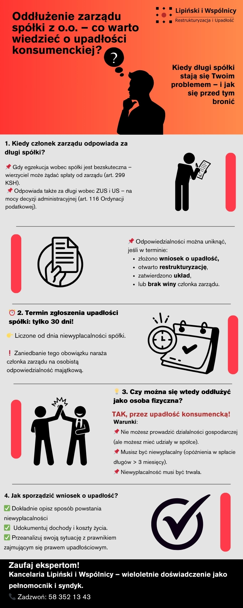 oddłużenie zarządu spółki z o.o. w upadłości konsumenckiej